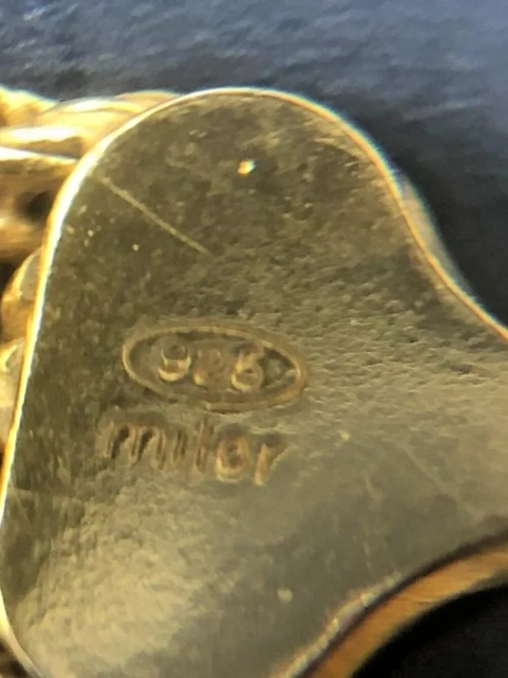 Sterling 925 / gold vermeil Italy 3/8